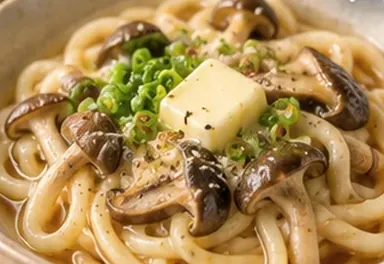 きのこバターうどん